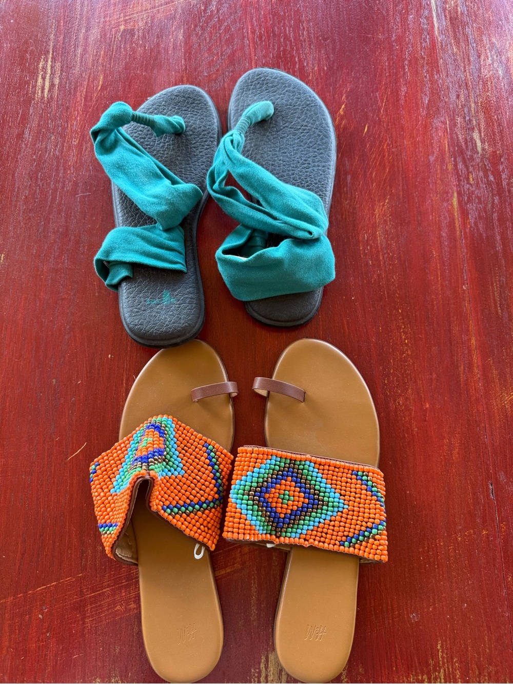 Sandals two pairs H&M 40 and Sanuk 9